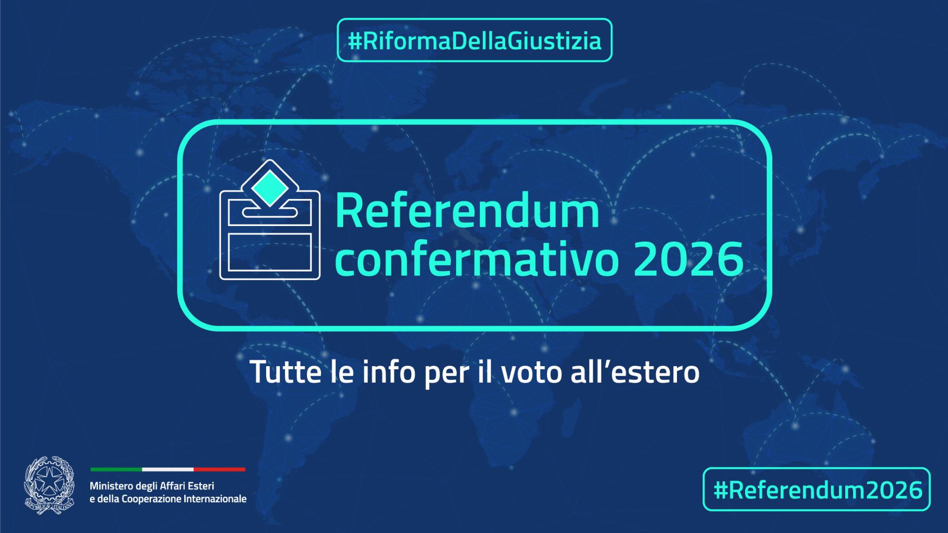 Referendum Costituzionale Confermativo dei giorni 22 e 23 marzo 2026